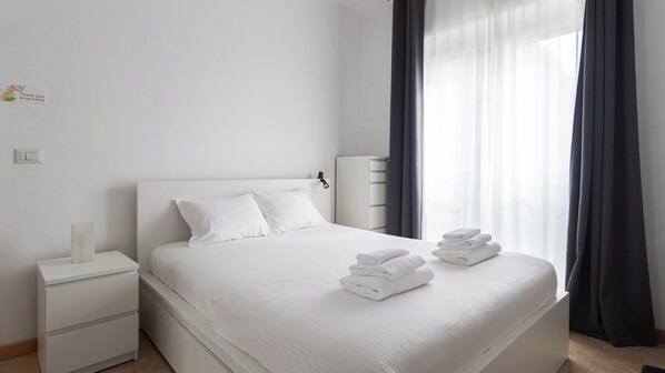 Departamento (1 Bedroom) | 1 habitación, tabla de planchar con plancha y ropa de cama 