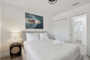 1 غرفة نوم وواي فاي وملاءات أسرّة