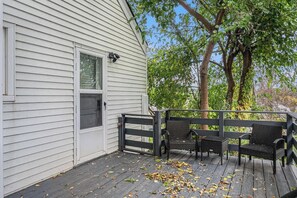 Terrace/patio - Omaha Escape Central Getaway with Private Sauna! (Omaha)