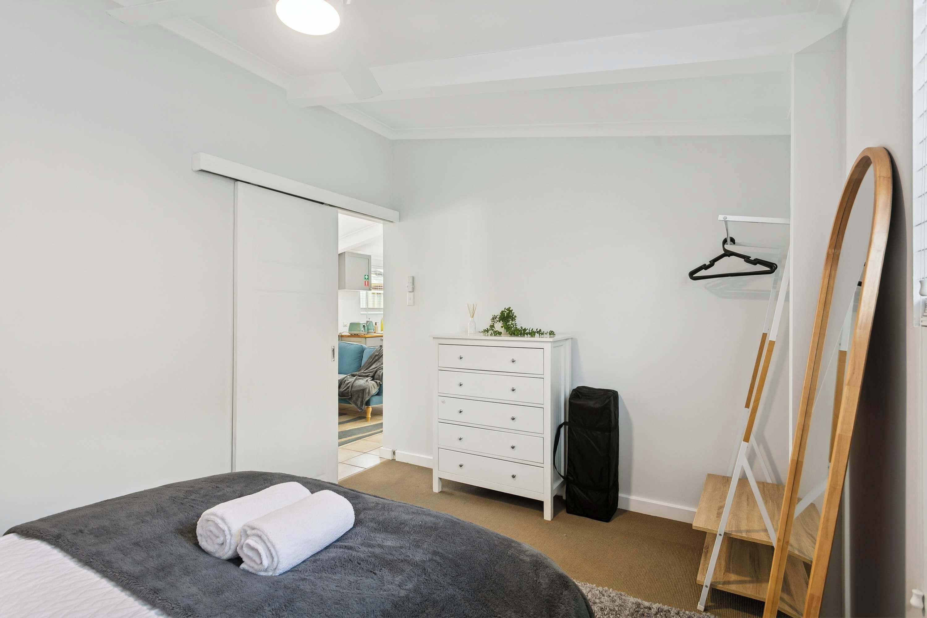 2 bedrooms, iron/ironing board, travel crib, WiFi
