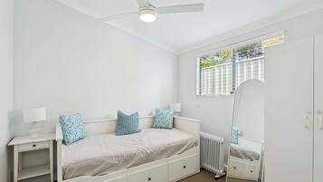 2 bedrooms, iron/ironing board, travel crib, WiFi