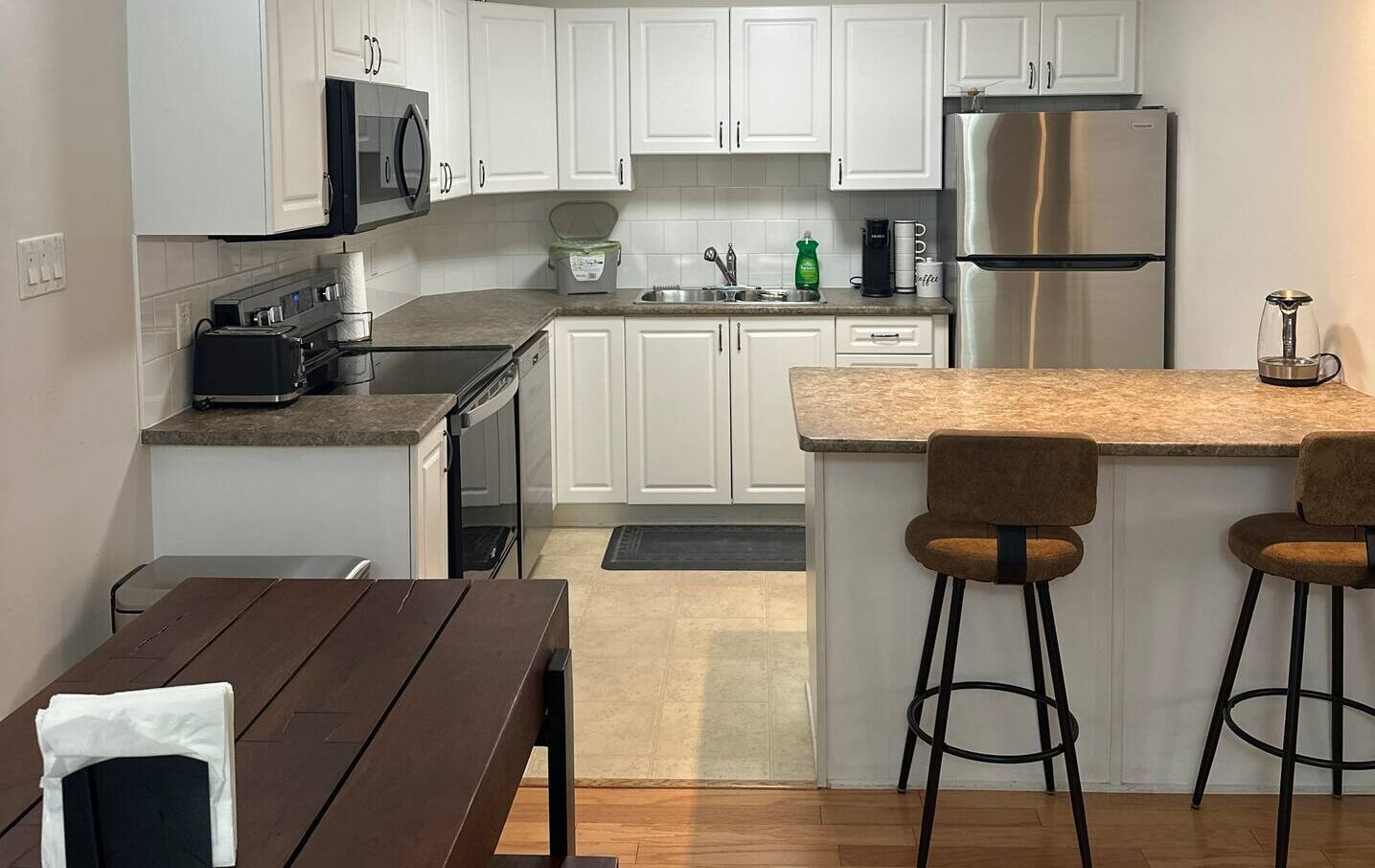 Microwave, oven, stovetop, dishwasher