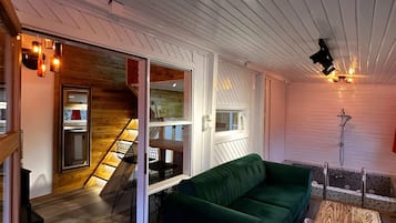 Mobile Home Confort, vue montagne | Coin séjour