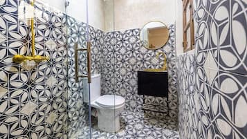 Comfort Room, Patio | Bathroom | Shower, slippers, towels, soap