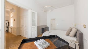 Luxury Apartment, 2 Bedrooms, City View | Egyptian cotton sheets, premium bedding, pillowtop beds, in-room safe