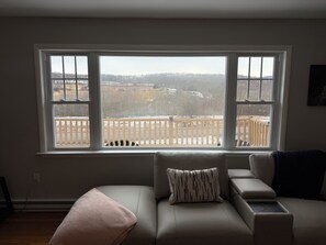 Smart TV, chimenea, mesa de ping pong