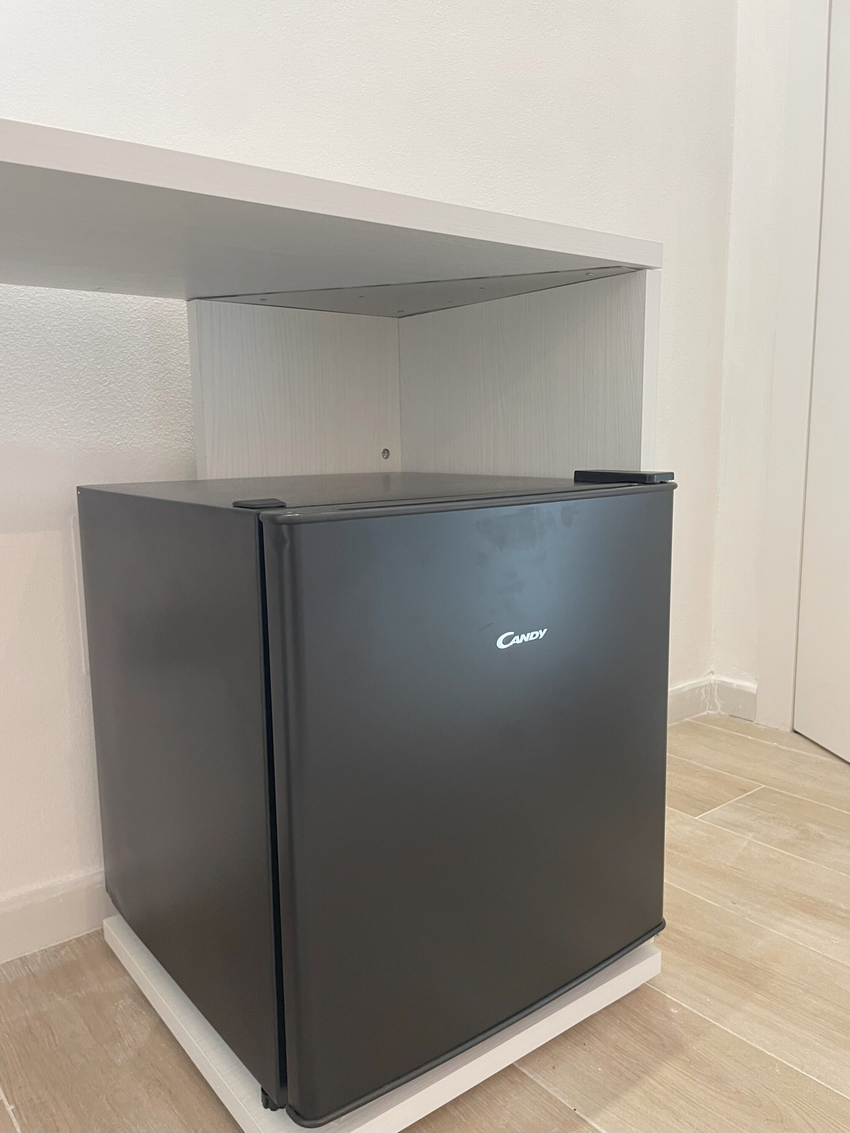 Desk, laptop workspace, blackout curtains, free WiFi