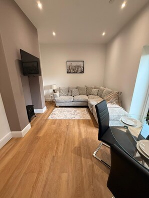 Living area - Flat 5- 2 BR, 2 Bath (Newport)