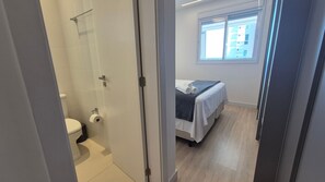 Basic Apartment | Bathroom - Apts in Building w/ Pool 120 m From the Beach - LTT (Picarras)