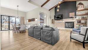 Smart TV, fireplace, printers