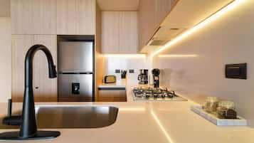 Superior Apartment, Terrace, Pool View | Private kitchen