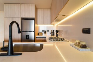 Superior Apartment, Terrace, Pool View | Private kitchen