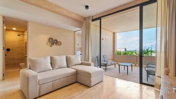 Superior Apartment, Terrace, Pool View | Living area