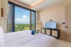 Appartement Supérieur, terrasse, vue piscine