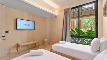 Classic-lejlighed - udsigt til pool | Pengeskab på værelset, gratis Wi-Fi