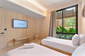 Classic-lejlighed - udsigt til pool | Pengeskab på værelset, gratis Wi-Fi