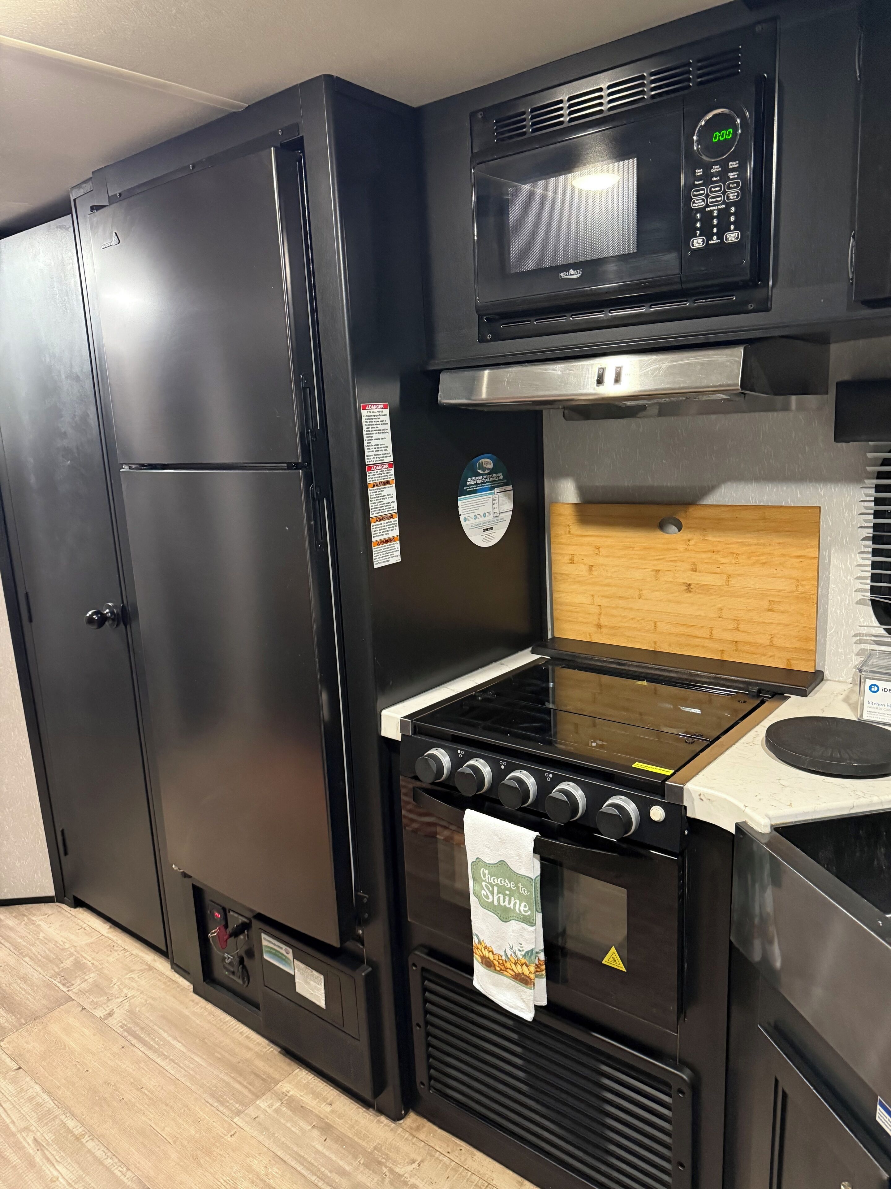 Microwave, oven, stovetop