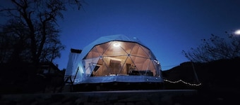 Dome in the middle of nature with jacuzzi