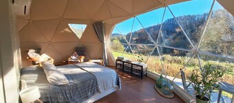 Dome in the middle of nature with jacuzzi