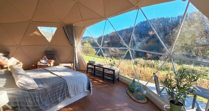 Dome in the middle of nature with jacuzzi