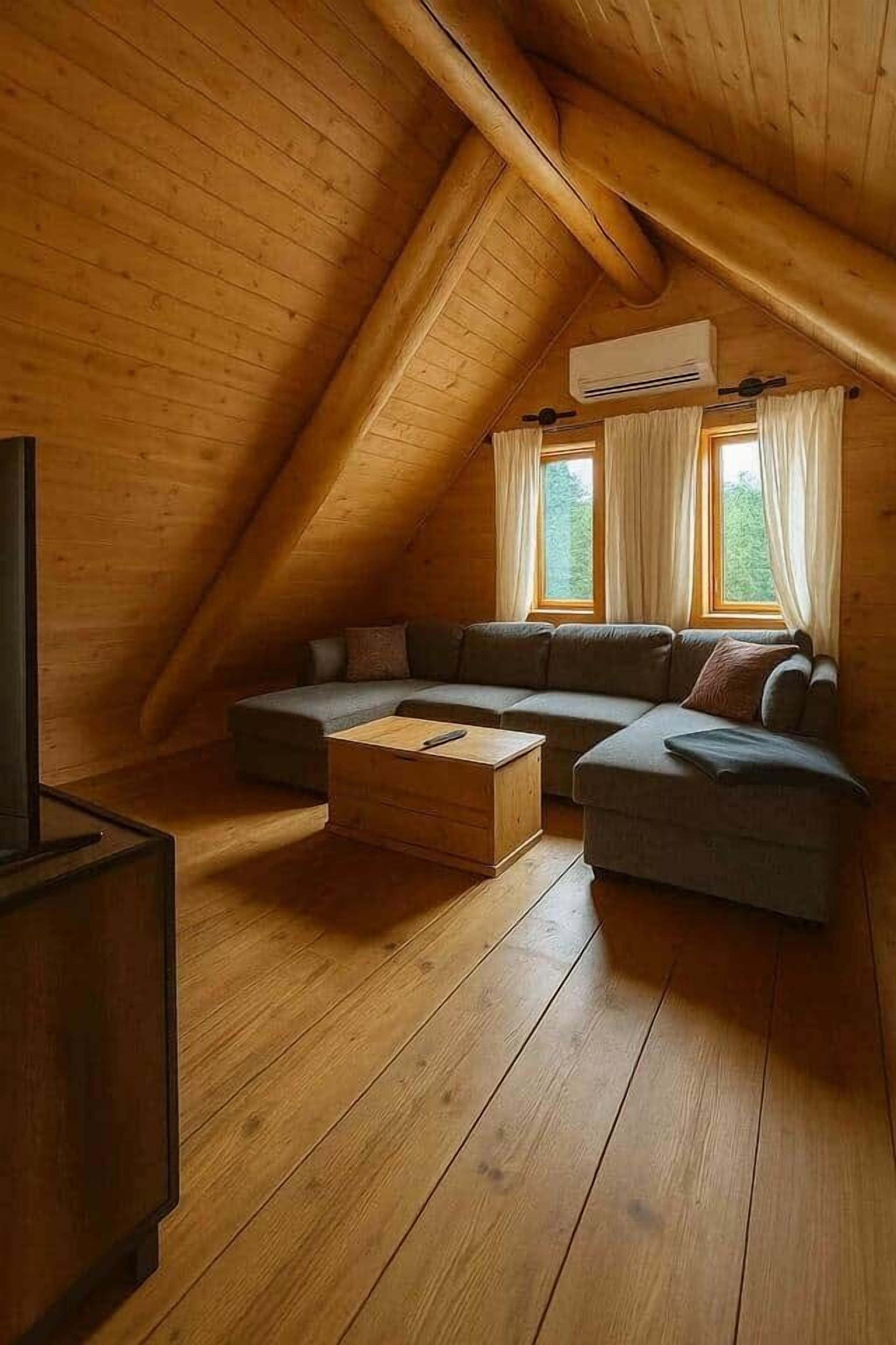 Televisión y chimenea 