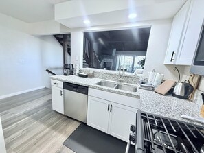 Microwave, oven, stovetop, dishwasher - Sky-High Tahoe Retreat: 3BR/1.5BA w/ Valley Views Near Ski Slopes & Lake (Stateline)