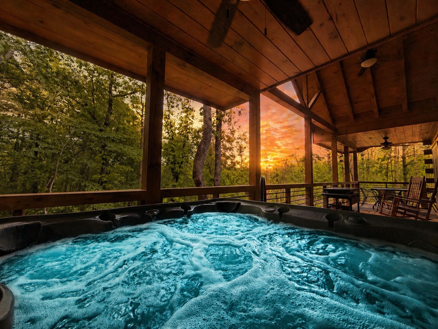 Outdoor spa tub