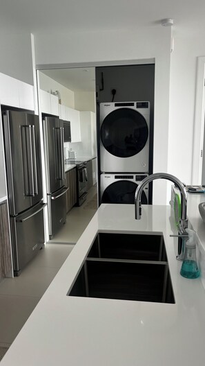 Fridge, microwave, oven, stovetop - Luxury 2BDR Indigo Bay Beach Condo with Private Pool (Indigo Bay)