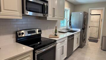 Microwave, oven, stovetop, dishwasher