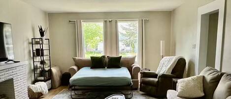 TV connectée, cheminée