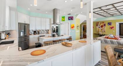 Beachfront home with saltwater pool, direct beach access, amd firepit