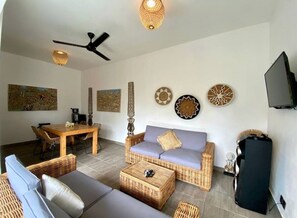 Living area - Boutique Bohemian Villa in Canggu's Heart. (Kancil)