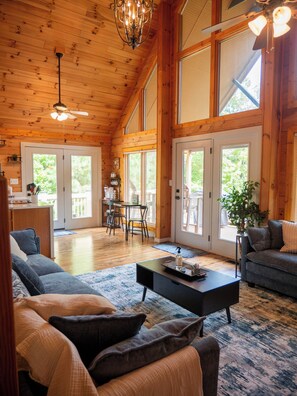 Living area - Lake Gaston Cabin w/ Boat Slip & Game Room (Littleton)