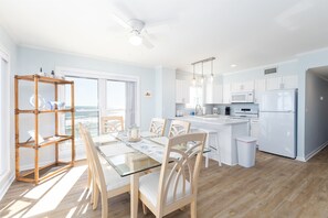 Fridge, microwave, oven, stovetop - Coast is Clear– Oceanfront Escape at Topsail Dunes (North Topsail Beach)