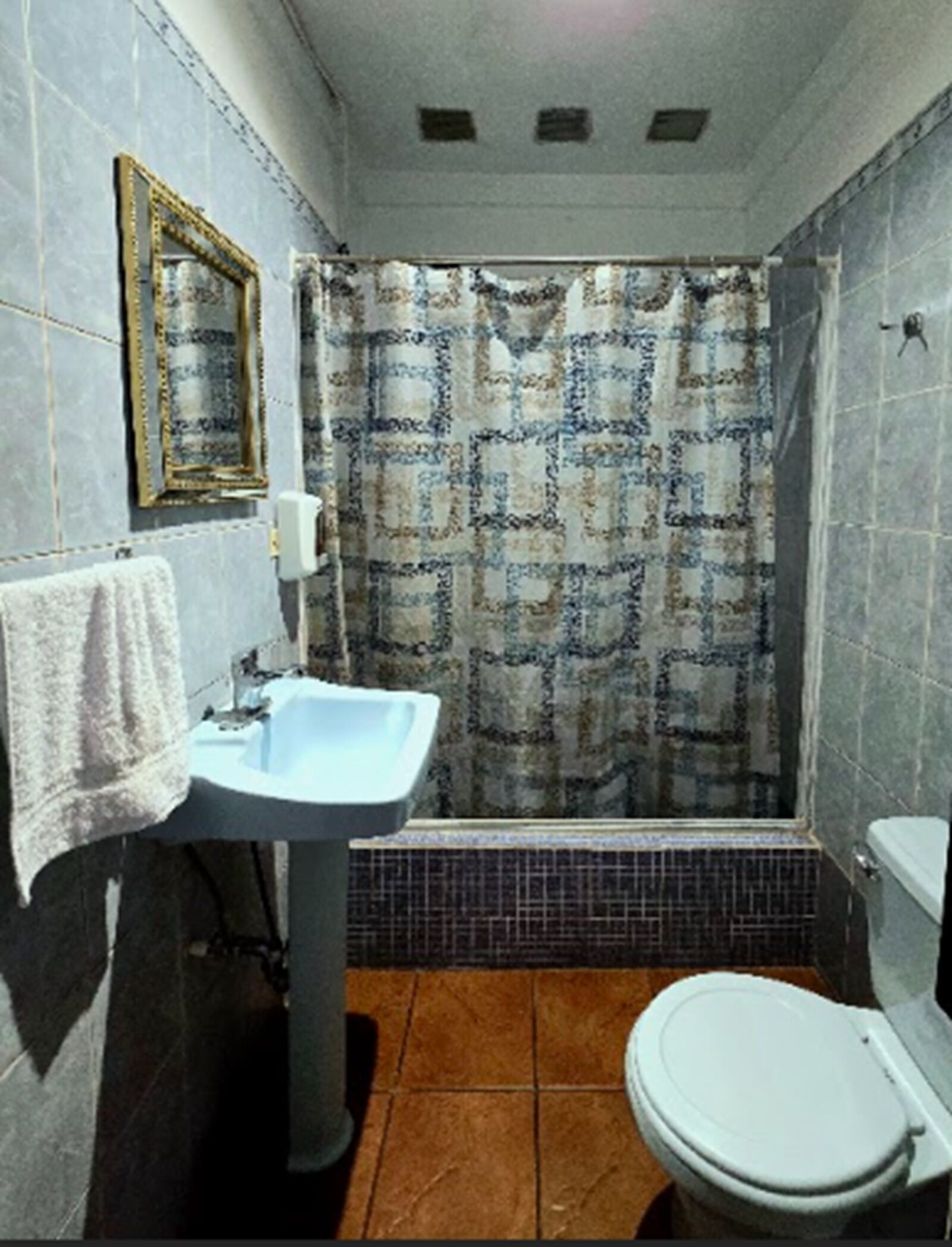 Towels, soap, shampoo, toilet paper