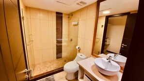 Dusche, Haartrockner, Shampoo