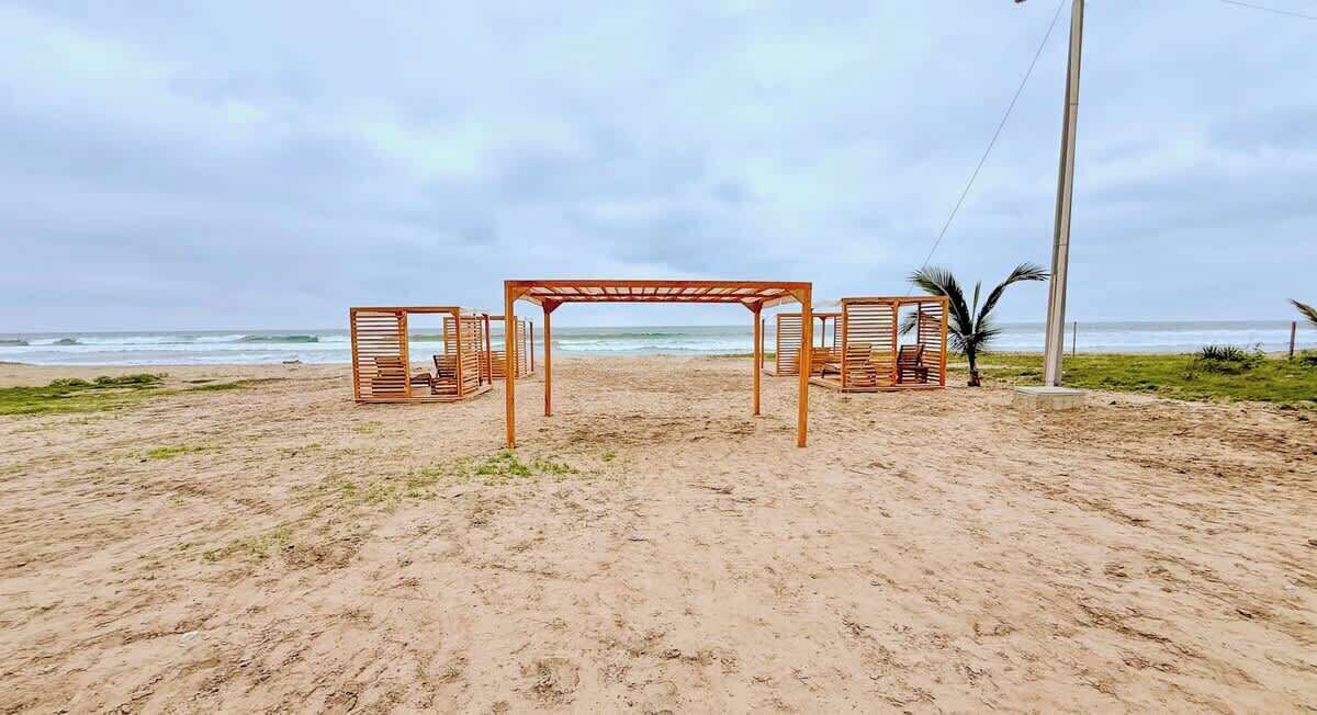 Vlak bij het strand