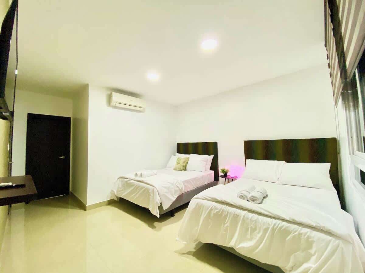 2 bedrooms, iron/ironing board, travel cot, WiFi