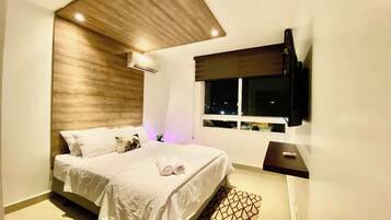 2 bedrooms, iron/ironing board, travel crib, WiFi