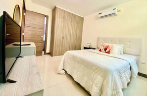 2 bedrooms, iron/ironing board, travel crib, WiFi