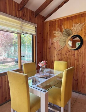 Romantic House, Patio, Pool View | Living area - Casa Tuwa Cabañas en pucón (Pucón)