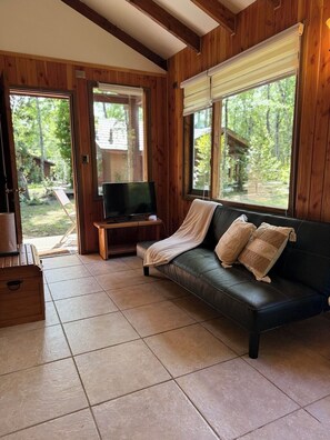 Romantic House, Patio, Pool View | Living area - Casa Tuwa Cabañas en pucón (Pucón)