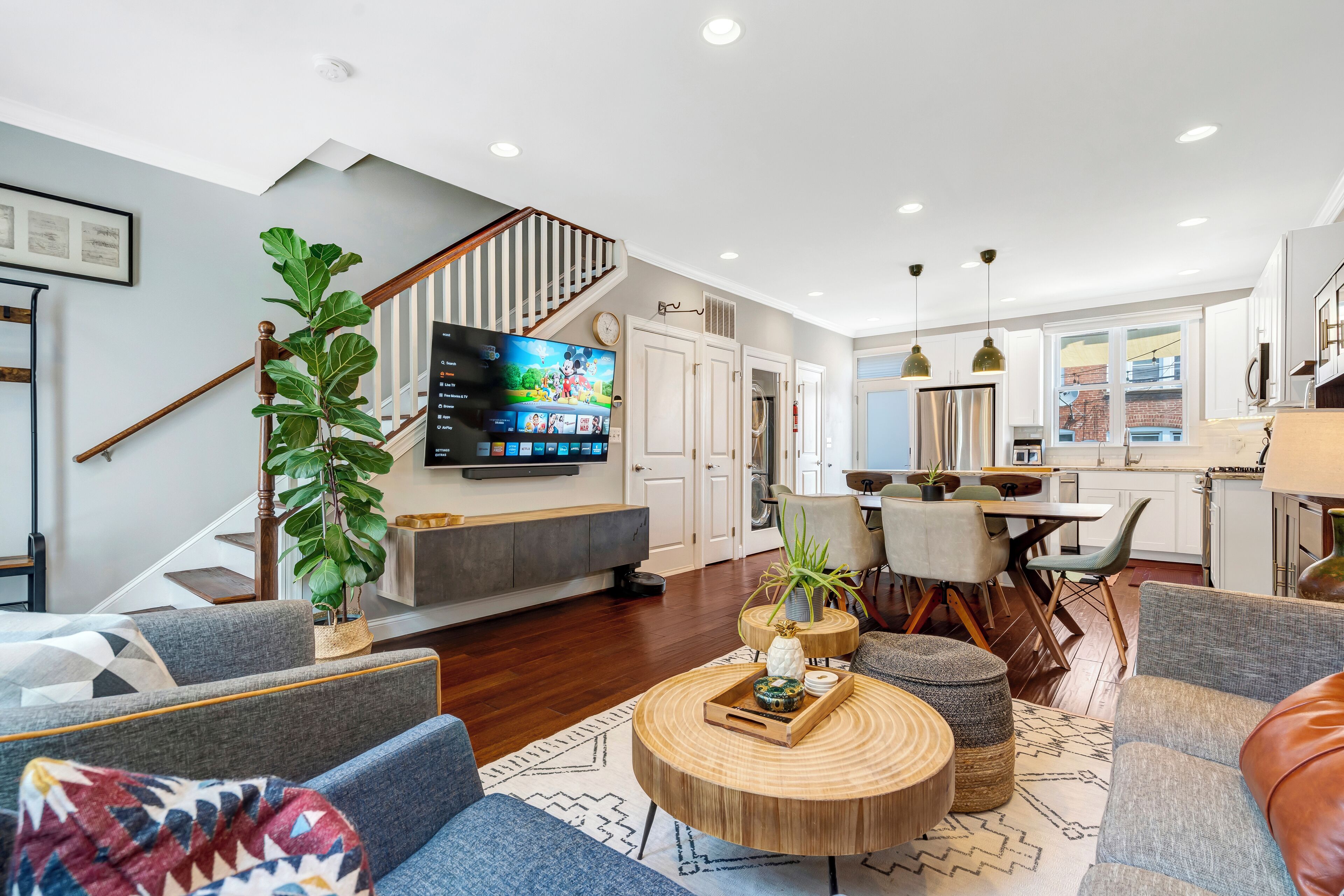 Smart TV, video games, table football, stereo