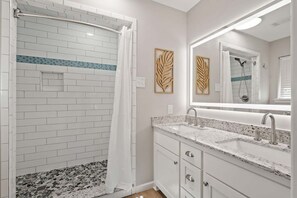 Shower, hair dryer