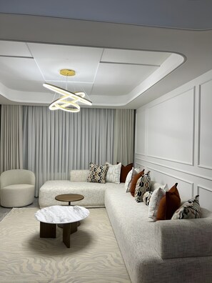 Living area - MODERN APARTMENT HILTON CITY CENTER (طنجة)