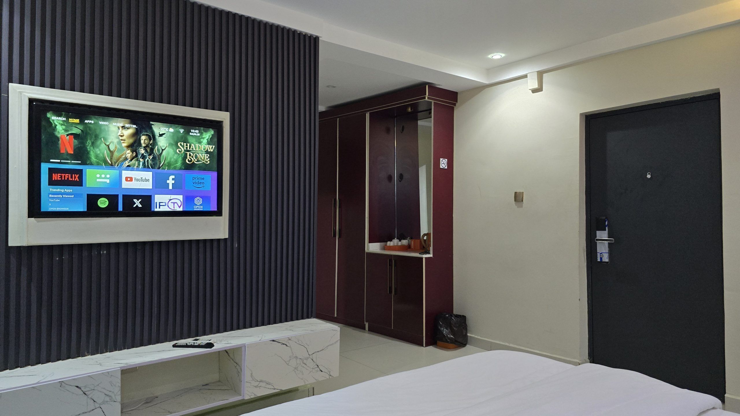 Deluxe Double Room, Balcony, Pool View | In-room safe, desk, laptop workspace, soundproofing