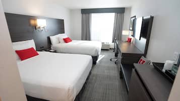 Standard Double Room, 2 Double Beds | Desk, laptop workspace, blackout drapes, iron/ironing board