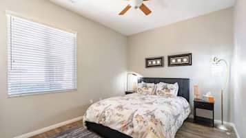 Iron/ironing board, travel crib, WiFi, bed sheets