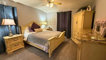 Desk, iron/ironing board, travel crib, free WiFi