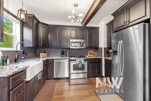 Fridge, microwave, oven, stovetop - Downtown CDA Retreat – Hot Tub, Deck, & Walk to Lake! (Coeur D Alene)